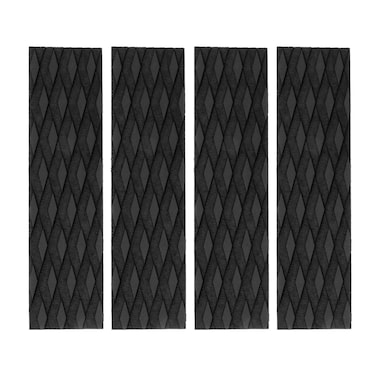 Villozxiny 4 Piece EVA Surfboard Deck Traction Pads Non-Slip Front Traction Pad Grip Mat for Surfing,Surf Boards, Stomp Skimboards, Funboard, Fish Board, Black
