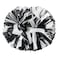Hooshing 2 Pack Cheerleading Pom Poms Black and White Pom Poms with Baton Handle for Team Spirit Sports Dance Cheering Kids Adults