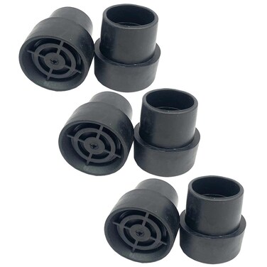 lasenersm 6 Pieces Trampoline Leg Cap Tips 1 Inch Inside Diameter Trampoline Leg Tips Trampoline Rubber Cap Tips Trampoline Leg Covers Non Slip Trampoline Foot Pad, Black