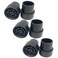 lasenersm 6 Pieces Trampoline Leg Cap Tips 1 Inch Inside Diameter Trampoline Leg Tips Trampoline Rubber Cap Tips Trampoline Leg Covers Non Slip Trampoline Foot Pad, Black