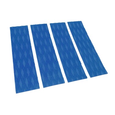 Keenso 4Pcs Surfboard Traction Pad, Surfing Front Traction Pad, Anti Slip Design, Stylish and Versatile for Skimboards, Kayak (Blue)