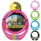 Ainiv Bike Lock, 25 inch Bike Lock Cable, Portable Anti Theft 4 Digits Codes Cable Locks, Resettable Combinations Coiling Bicycle Lock for Bike, Motorbike, Scooter, Skateboard, Gate, Fence (Pink)