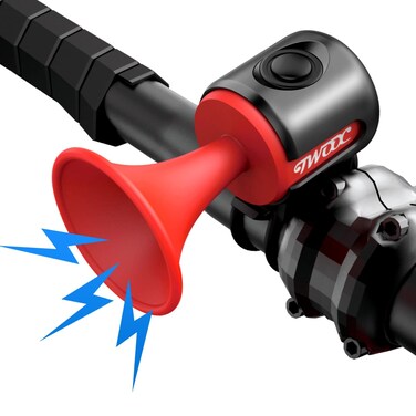 OOPSCOOL Bike Horn,120dB Bicycle Bells IPX4 Waterproof Bike Bell with 300mAh Battery Operated Electric Horn for Mountain/Road Bike/Scooters Adult and Kids
