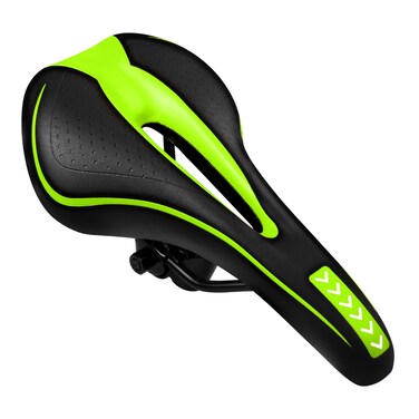MSDADA Gel Bike Seat Mountain Bike Saddle - Comfortable Bicycle Seats with Soft Padded for Men Women Kids - Waterproof Bike Saddles for Mountain Bike, Road Bike, City Bike, Exercise Bike - Green