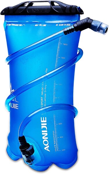 TRIWONDER Hydration Bladder Water Reservoir 1.5 Liter 2L 3L BPA-Free Water Storage Bag for Hiking Backpack Running Cycling Camping (1.5L / 50oz (TPU))