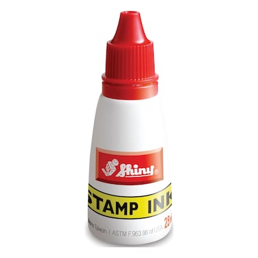 Red Refill Ink, Shiny Premium Water-Based Refill Ink for Rubber Stamps, 1oz