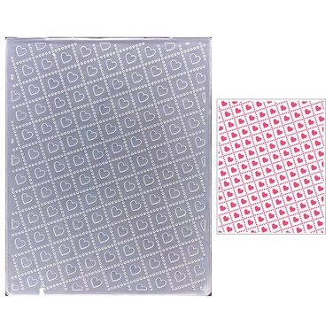 DDOUJOY Heart Background Plastic Embossing Folders for Card Making Scrapbooking and Other Paper Crafts 3120801