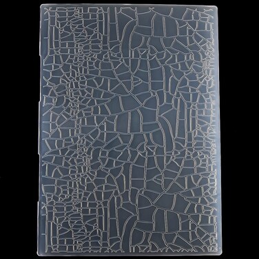 Kwan Crafts A4 Size Crack Background Plastic Embossing Folders for Card Making Scrapbooking and Other Paper Crafts 3050939