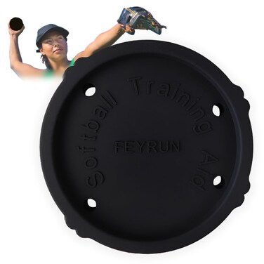 FEYRUN Softball Spinner for Pitcher, Overhand Thrower Training Aid for Sports Practice Softball, Official Size/Weight (Black)