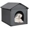 LOOBMBNS Small Dog House Soft Indoor 24" Lx22 Wx24 H for Small Dogs Such as Beagle French Bulldog Corgi, Stable Pet House with Soft Cushion, Oxford Fabric, Gray