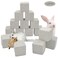 kathson 15 Pcs Hamster Lava Blocks,Rabbit Chews Toys Chinchilla Teeth Grinding Stones,Natural Mineral Calcium Square Stone for Bunny Hamsters Chinchillas Rabbits Guinea Pig Rat Small Animal