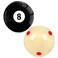 Mototo 1 Pack AAA-Grade Pro-Cup Billiard Cue Ball and 1 Pack Billiard #8 Ball Standard Regulation Size 2-1/4" Practice Training Pool Ball for Games &amp; Sports