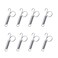 TAODAN 8PCS 7.5cm/2.85inch Large Cage Lock Metal Finger Spring Door Hook Single Handed Cage Door Spring Hook for Fixing Pet Cage Door