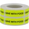 Give with Food Veterinary Medical Healthcare Labels .5 x 1.5 Inch 500 Total Stickers