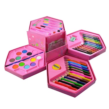 PARTEET Multicolour 46 Pieces Art Set Colour Kit with Colour Pencil, Crayons, Water Colour, Sketch Pens(Pack of 1)