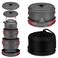Alocs Camping Cookware Set Camping Gear, Compact Camping Pots and Pans Set, Durable Hard Alumina Camping Cooking Set for Outdoor Backpacking Camping Hiking Picnic, Included Mesh Carry Bag.