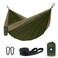 Hammock Camping, Portable Single/Double Hammocks for Outdoor Hiking Travel Backpacking - 210D Nylon Hammock Swing for Backyard &amp; Garden (Green/Khaki)