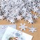 MorningRo 100 Pcs Split Pins Snowflake Brads White Snowflake Shape Paper Fasteners Metal Brads for Christmas Winter Art Craft School Project Decorative Greeting Cards Photo DIY Accessories