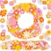 Whaline Boho Flower Foam Stickers 10 Designs Groovy Hippie Daisy Foam Decals Boho Floral Adhesive Classroom Reward Sticker Decor for School Craft Baby Shower Party Favor Supplies, 210Pcs
