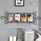 XAONIEN Metal Scroll 4 Slot Wall Hanging 4x6 Picture Frames Collage, Brown Picture Frames Collage Wall Decor