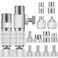 14 Pieces Airbrush Adapter Set Airbrush Quick Release Coupling Disconnect Adapter Kit Airbrush Quick Release Disconnect Fitting Connector Set Female Connectors for Air Compressor and Airbrush Hose