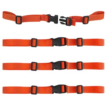 XTACER Backpack Chest Strap Adjustable Backpack Sternum Strap Chest Belt with Buckle (Pack of 4) (Orange)