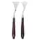 HARFINGTON 2pcs E2 E3 Painting Palette Knife Set Stainless Steel Art Spatula Painting Pallet Knives Scrapers Tools with Plastic Handle for Acrylic Oil Canvas Mixing Spreading