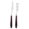 HARFINGTON 2pcs E6 E7 Painting Palette Knife Set Stainless Steel Art Spatula Painting Pallet Knives Scrapers Tools with Plastic Handle for Acrylic Oil Canvas Mixing Spreading