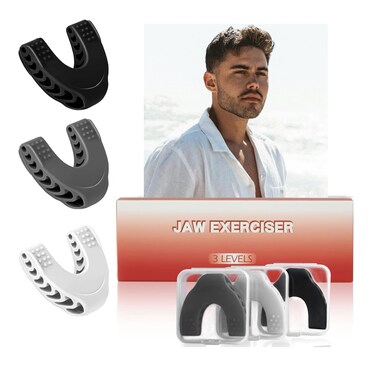 3pcs Face and Neck Exerciser, Jaw Shaper Gum, Jawline Exerciser for Men &amp; Women, Bite Mouth Exercise, Target Your Chin &amp; Cheekbones, Joe Rogan Workout Eqiptment