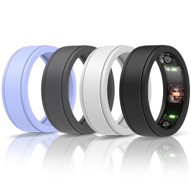 SZJCLTD 4 Pack for Oura Ring Protector/Galaxy Ring Protector, Anti-Scratch Protective Elastic Silicone Oura Ring Cover for Oura Ring Gen 3 Smart Ring Working Out Gym