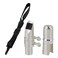 Yibuy 2Pcs 6# Alto E Flat Sax Mouthpiece Silver for Beginner with Neck Strap for Music Lover