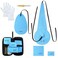 Alto/Tenor/Soprano Saxophone Cleaning Swab Kit,Clarinet Flute Trumpet Cleaning Kit with Case for Wind &amp; Woodwind Instruments, Combo Including Sax Cleaning Microfiber Cloth,Mouthpiece Brush,Gloves