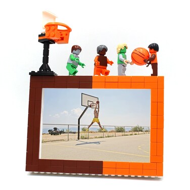NIETEIN Fun Basketball Theme Picture Frame Craft Kit Kid Room Decor Photo Frame Art Making Kit for Girl or Boy Birthday Gift