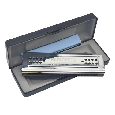 Professional Swan 24 Holes Key of C&amp;G Double-side Tremolo Harmonica Mouth Organ Woodwind Instruments