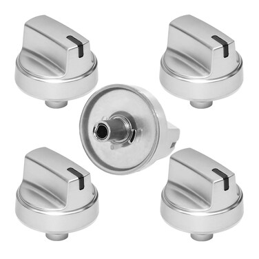 WB03X29354 for GE Cooktop Knobs Replacements,Fits Models PGP7036SL1SS PGP7030SL1SS PGP9036SL2SS PGP9030SL1SS,Replaces Profile Stove Knobs PS12296156 PD00042150 4585908 EAP12296156 AP6327766 (5 PCS)