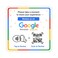 NFC Tag Google Review Sticker - Boost Customer Feedback with Tap &amp; Scan QR - No App, No Subscription - Works on iPhone &amp; Android (Square 3.94&quot;)