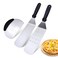 Haobone Professional Offset Spatulas Turners Set Barbecue Flippers Stainless Steel Bench Cutter Set of 3 PC