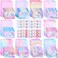 Outus 160 Pcs Rainbow Unicorn Stationary Set 50 Unicorn Writing Papers with 50 Envelopes and 60 Round Stickers Writing Stationery Paper Gift for Girls Kids Birthday Invitations School Mail Supplies