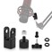 Microphone Mount Adapter for Hyperx Quadcast with 3/8" or 1/4" Screw Adapter, Works with HyperX QuadCast Microphone Stand &amp; Boom Arm Durable Replacement Accessory for Mic (Black)