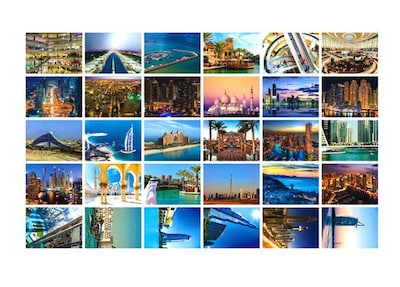 Fendawn Strive Beautiful World Travel Scenery Post Cards Artistic Retro Postcards 30 PCS-Dubai