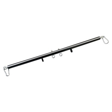 Spreader Bar Black Heavy Duty Stainless Steel Adjustable Bar with 2 Fixed Rings, Yoga Training Fitness Gear, Workout Bar,Home Sports Gym Kit