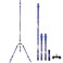 ZSHJGJR Archery Balance Bar Set 5/12/30 inch Carbon Fiber Bow Stabilizer Kit Includes Main Rod Side Rod Extend Rod with Rubber Stabilizer Ball &amp; Counter Weight for Recurve Bow &amp; Compound Bow (Blue)