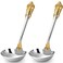 KEAWELL Luxury Gravy Ladle, 18/10 Stainless Steel, Gold Accent, Small Gravy Spoon for Home. Solid and Sturdy, Dishwasher Safe&hellip; (2)