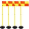 ASENVER 4.9FT Multifunction Football Agility Training Pole Field Warning Rod Corner Flag Pole with Base (Rubber Base, Pack of 4)