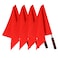 GANAZONO 4pcs Referee Flag Volleyball Line Judge Flags Stainless Steel Sponge Handle Track and Field Sports Training Flag for Volleyball Referee Equipment 45x36cm
