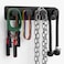 Lux Wall Mounted Home Gym Storage Rack Organizer - Durable Steel Gym Hooks - Powder Coat - All Hardware - Easy Install Gym Organization for Home Gym Equipment [21&rdquo; L x 5.25&rdquo; W x 5&rdquo; D] - Black