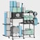 Yoga Mat Storage Rack，Home Gym Storage Rack Gym Workout Equipment Storage Organizer Fitness Weight Rack on Wheels for Yoga Mat,Yoga Block,Foam Roller,Resistance Band,Dumbbell,Kettlebell (Large Dark)