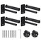 EVERYMATE Weight Plate Holder, Wall Mounted Weight Rack for 1" and 2" Olympic Weight Plates, 4 Pack Home Gym Storage with 8pcs Steel Expansion Bolts &amp; 2pcs Bar Collar, Weight Storage Racks