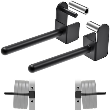 Kipika Weight Plate Holder for 2x2 Power Rack with 5/8" or 1" Hole - Power Rack Attachment for Weight Plates - Weight Storage Rack for Power Rack - Fit Standard 1-inch weight plates - Set of 2