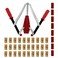 WENNING Manual Wine Bottle Double Lever Hand Corker Wine Corker with 30 count Wine Corks for Home Brewing